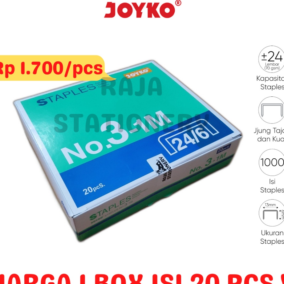 

STAPLES NO3 ISI STEPLER BESAR HEKTER NO31M 2PCS
