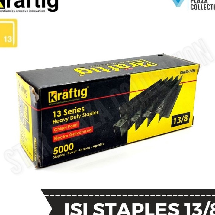 

Isi Staples Manual Staples Tembak tacker Merek KRAFTIG Uk 138mm 8mm Original untuk Pengerjaan Jok Motor Jok Mobil Sofa Funiture Kayu