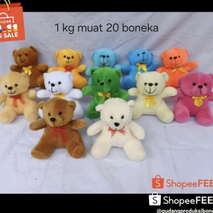 PRODUK UNGGULAN REAL PICK 1 boneka  boneka teddy bear  boneka bear mini  boneka bucket  boneka mini 