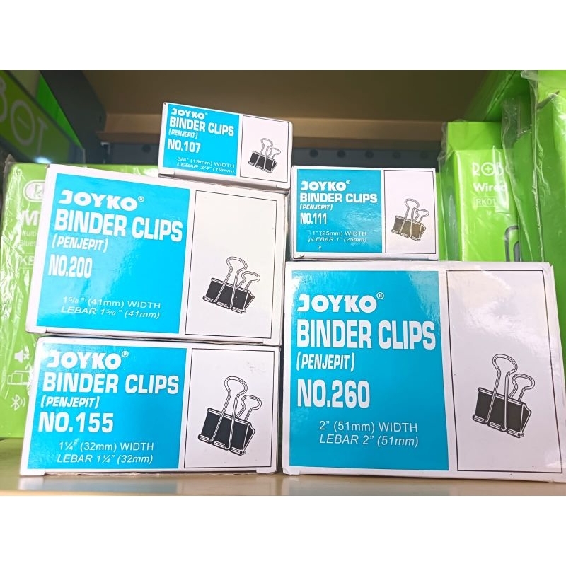 

JOYKO BINDER CLIPS KLIP (Penjepit) No.105-No.260