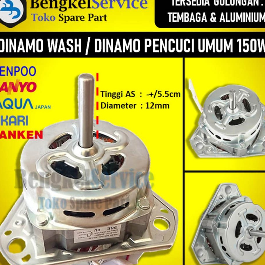 TOP Dinamo WASH PENCUCI Motor Mesin Cuci Umum SANYO SANKEN DENPOO AKIRA Dinamo Pencuci Penggiling