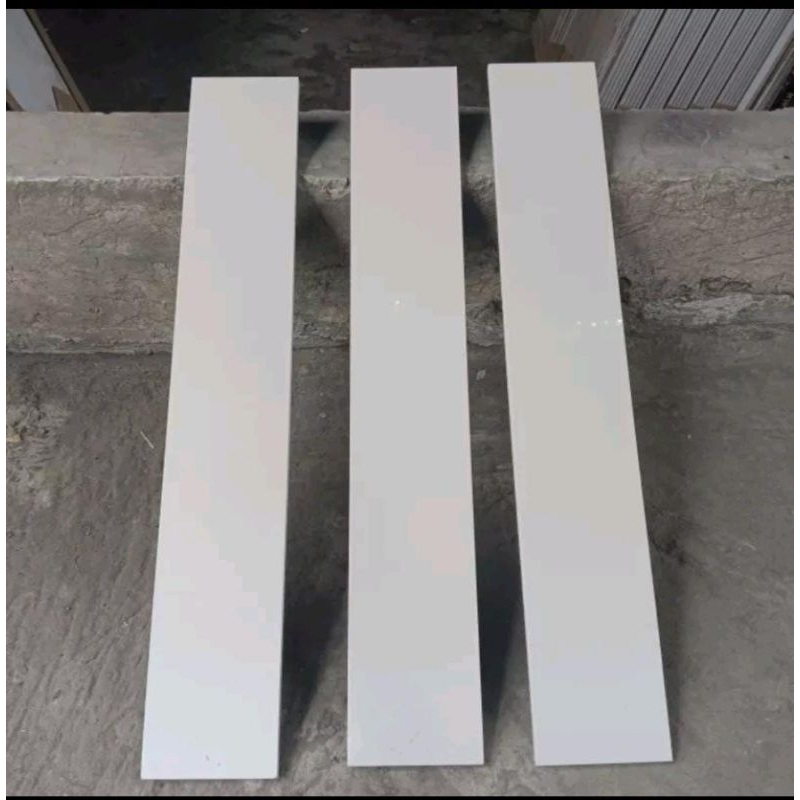 Granit keramik list/plin cream polos size 10x60, 10x70, 10x80, 10x90, custom ukuran