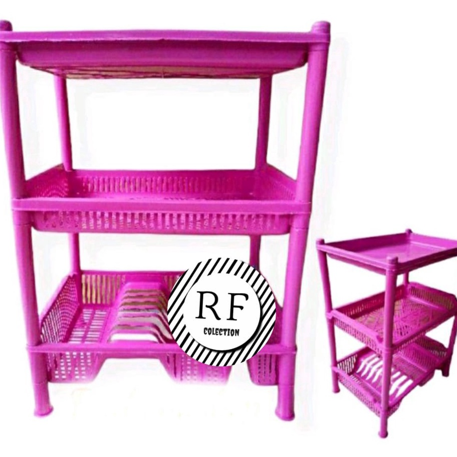 RAK PIRING 3 SUSUN  RAK PIRING PLASTIK  RAK PIRING 3 LANTAI  RAK PIRING SUSUN