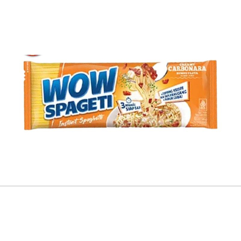 

WOW SPAGETI INSTAN SPAGHETTI CREAMY CARBONARA/MEATY BOLOGNESE PAK 88 GR