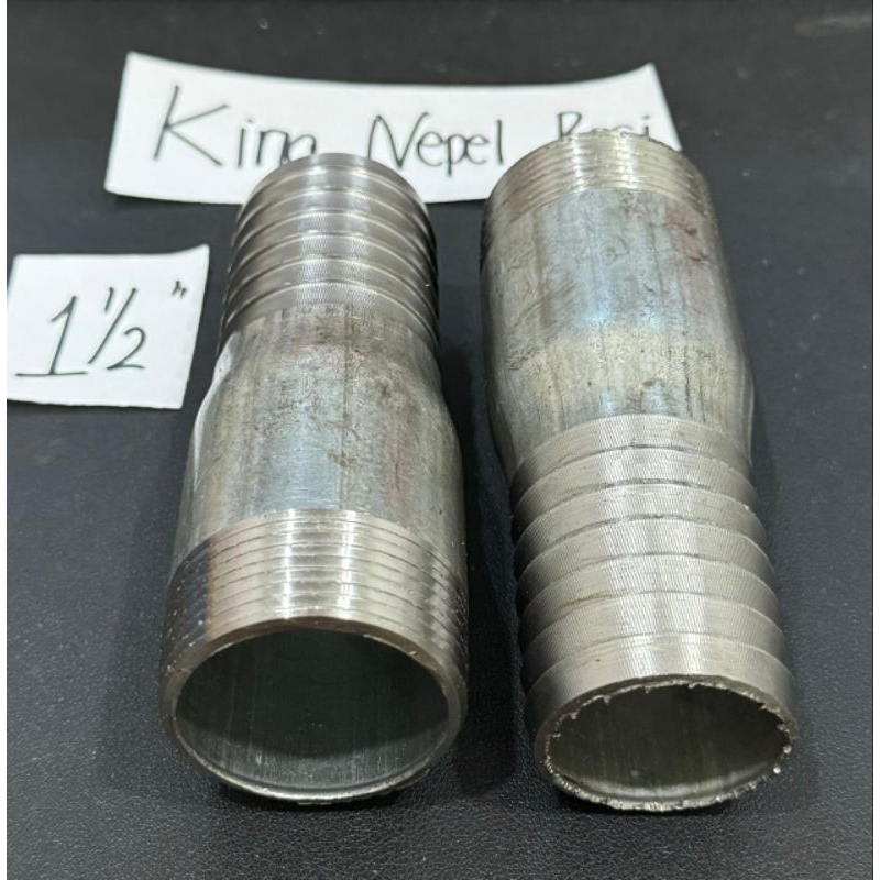 king nipple 1-1/2 inchi besi galvanis sambungan pipa nepel selang niple 1.5 inchi 11/2inch