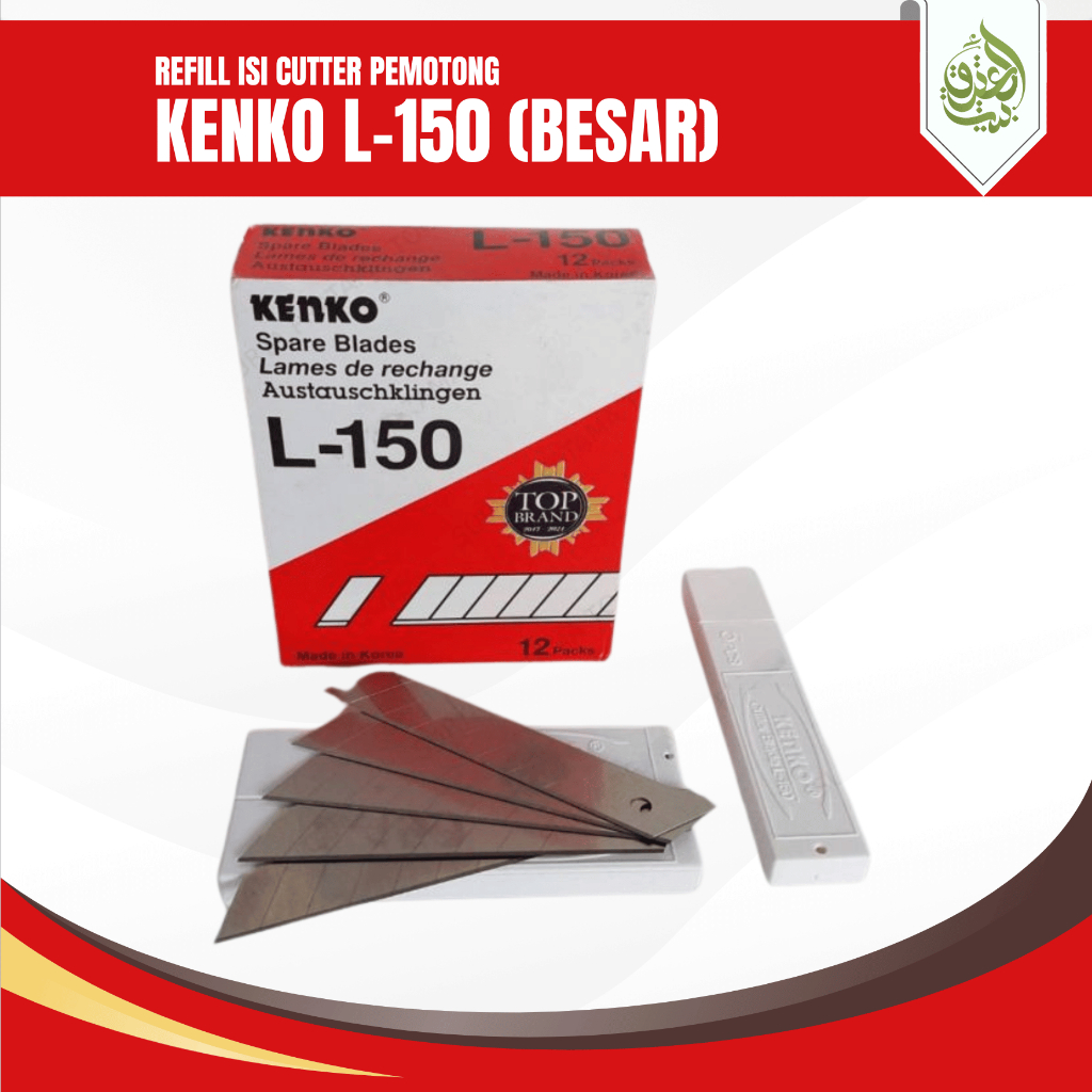 

Refill Isi Cutter Kenko L-150 (Besar) | Isi Alat Pemotong - PACK [5 PCS]