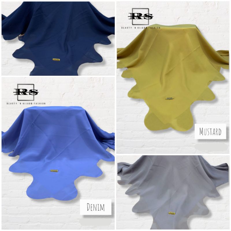Rs Hijab Polos Gelombang Premium