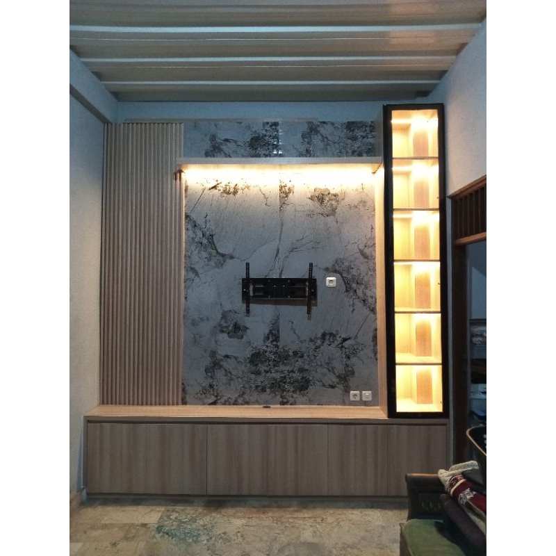 Promo Backdrop Tv | Lemari TV Set | Finishing HPL