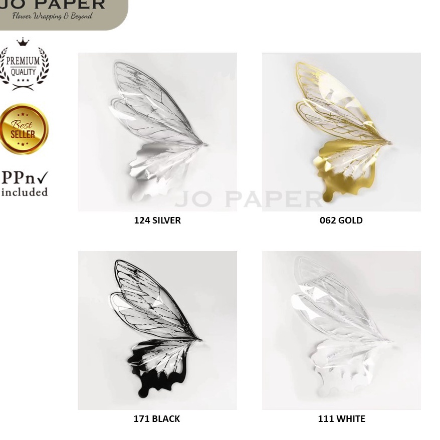 

KILAT 2 LEMBAR Flower Wrapping Paper Butterfly Kertas Kado Cellophane Kertas Buket Bunga Florist