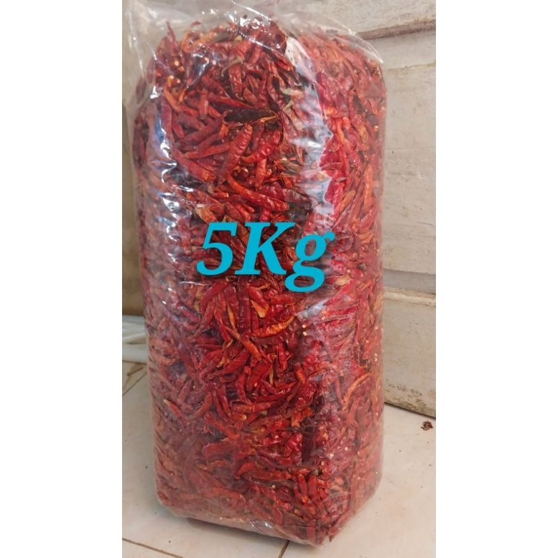 

5kg Cabe rawit Merah Kering Teja Caplak Import india Super Pedas