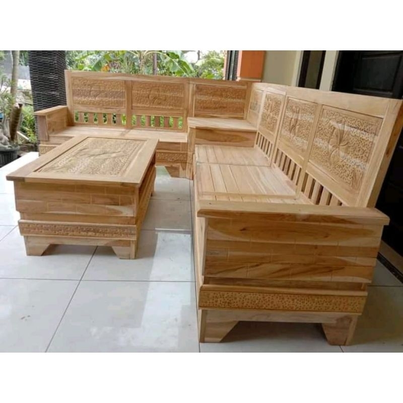 Kursi Tamu Minimalis FULL KAYU JATI Kursi Tamu Minimalis Piramid kursi sudut minimalis kursi meja ta