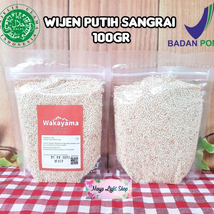 

UNIK Wijen sangrai 1gr roasted sesame seed taburan wijen putih hitam oven biji wijen putih