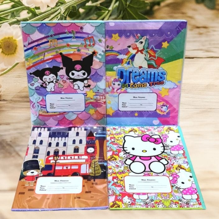 

TERDAHSYAT SAMPUL BUKU COKLAT KWARTO BOXY KARAKTER dan FULL COLOR