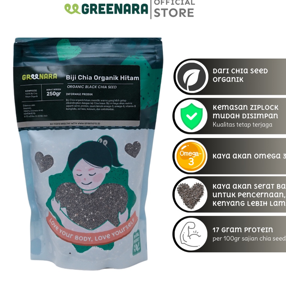 

KILAT Greenara Biji Chia Hitam 25gr Black Chia Seed