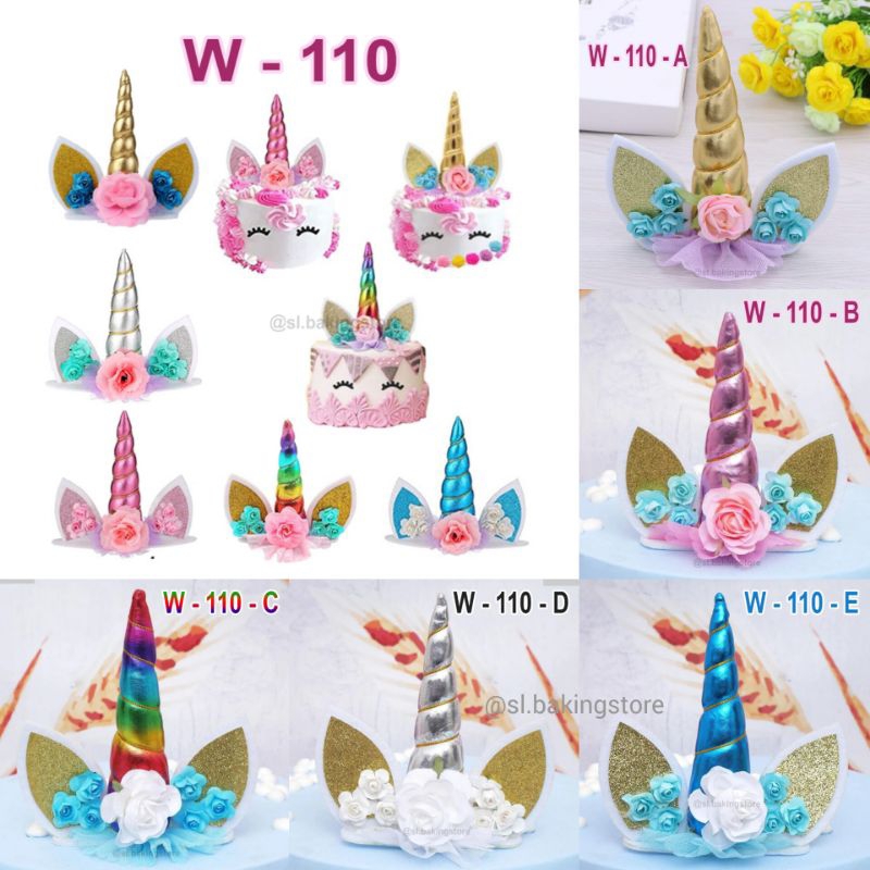 W-110 TOPPER UNICORN/KUDA PONI HIASAN CAKE