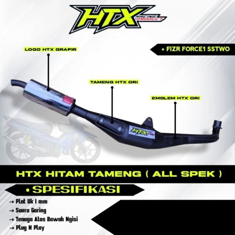 knalpot fizr/f1zr/force htx standar racing premium suara prepet