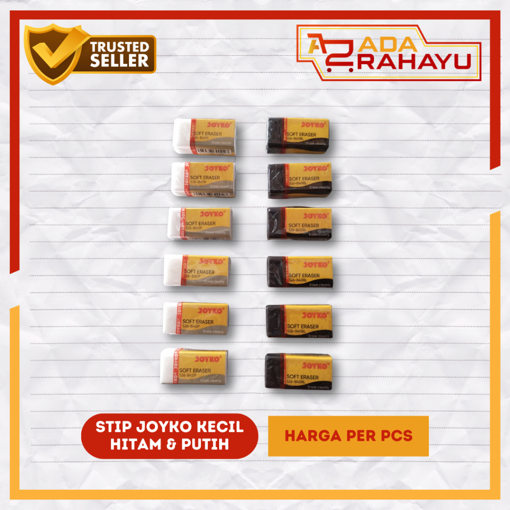 

Penghapus JOYKO Kecil 526 B40 (PUTIH) & 526 B40BL (HITAM) - PCS