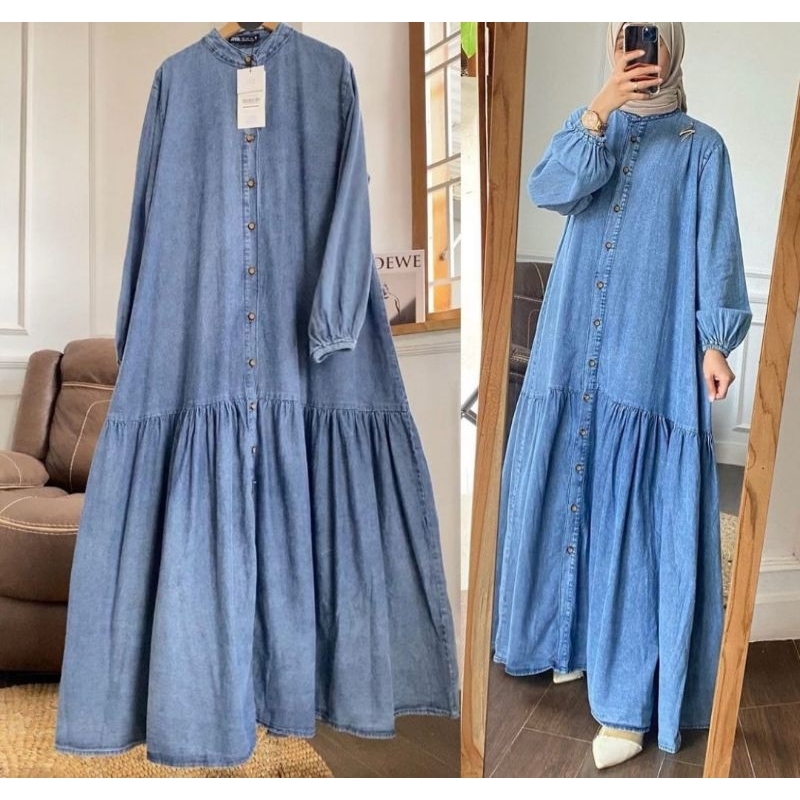 Gamis Jeans Premium / Abaya Jeans / Dress Jeans