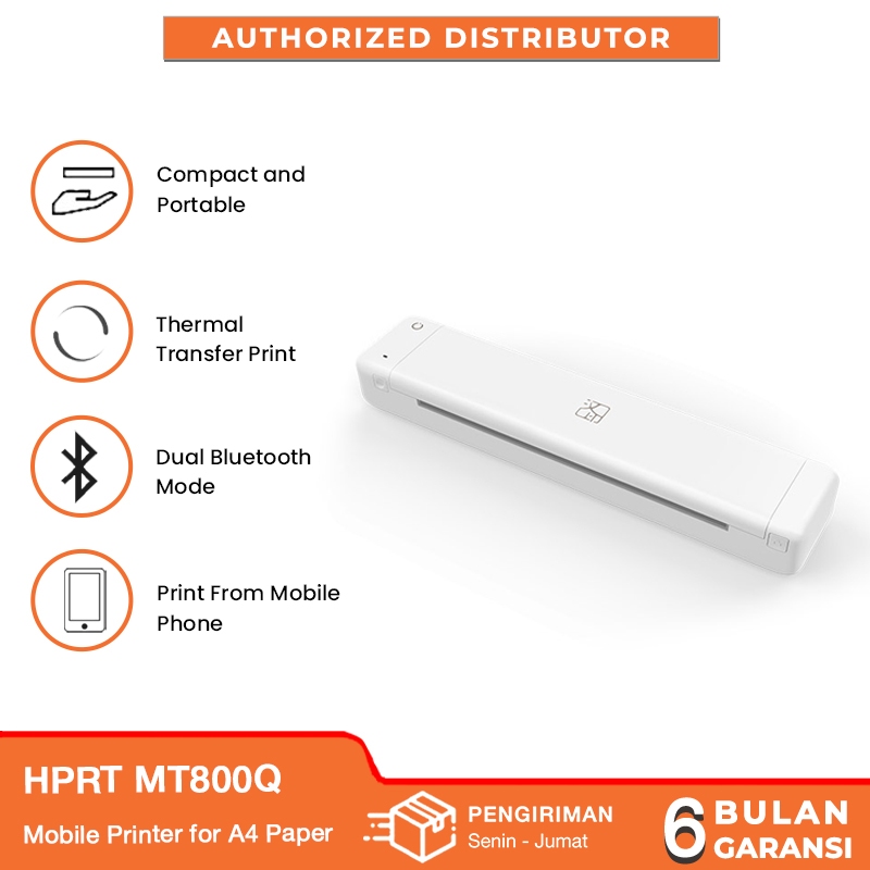 HPRT MT800Q Mobile Printer Thermal Portable Bluetooth A4 Paper