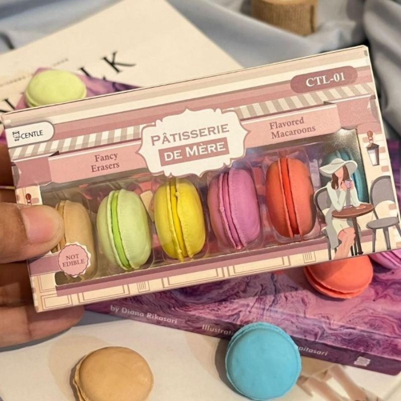 

Penghapus Lucu, MACARON ERASER, penghapus karakter Isi 6 PCS