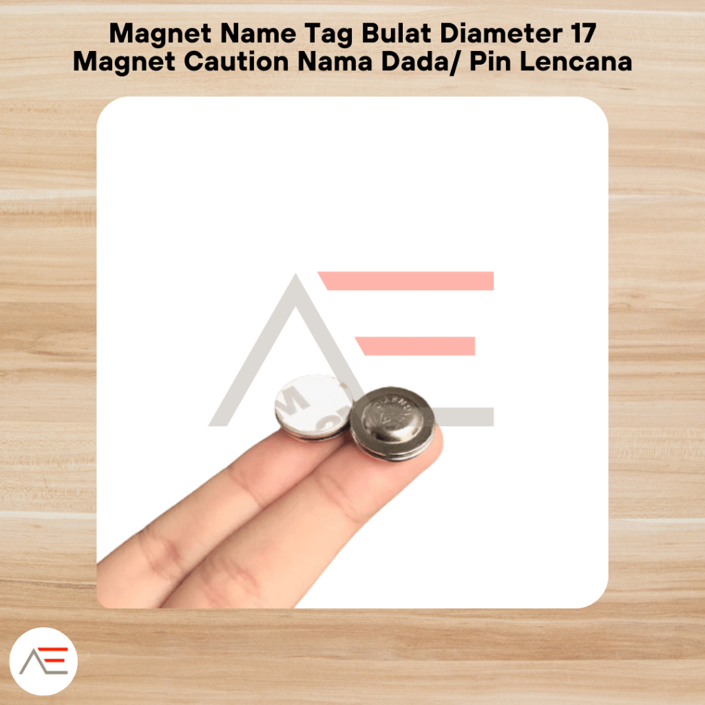 

Magnet Name Tag Bulat Diameter 17 20 Magnet Caution Nama Dada/ Pin Lencana