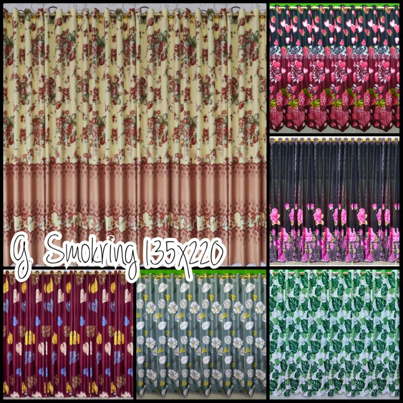 GORDEN SMOKRING STRAWBERRY MONSTERA DAUN 135X220 RING 12