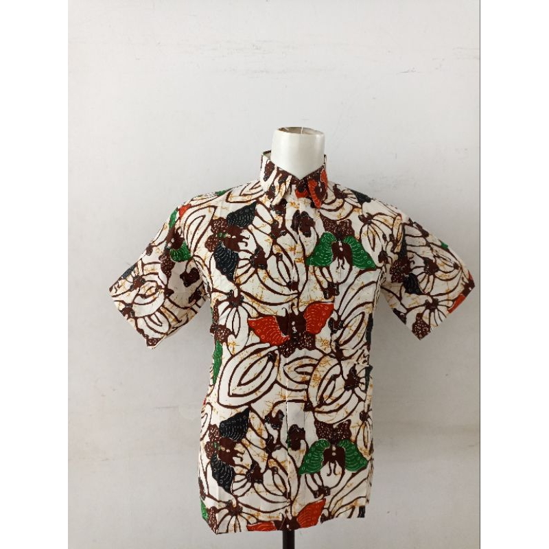 HEM BATIK POLYESTER PRIA KERJA MURAH KUALITAS PREMIUM - GMK824 (2B4E) ADA BIG SIZE