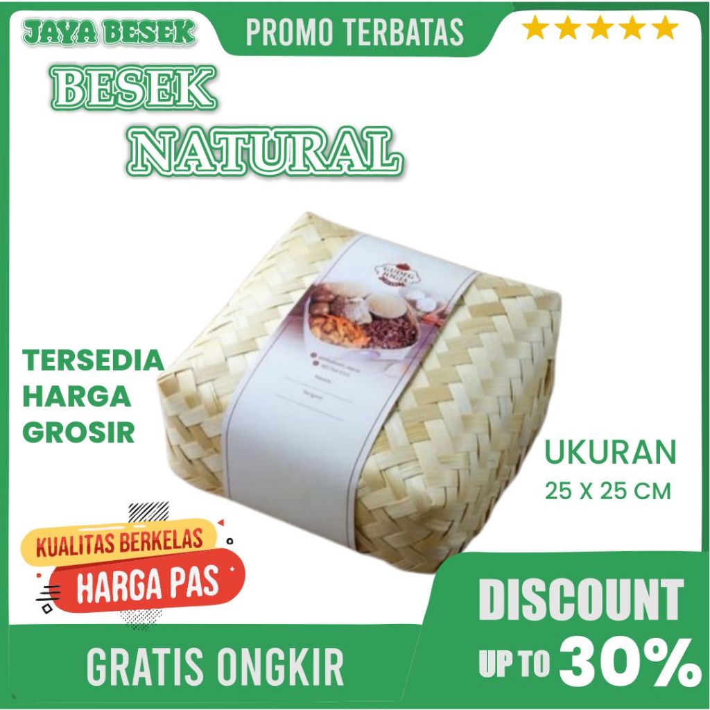 besek bambu 25x25 termurah,box catering makanan,hampers,dll