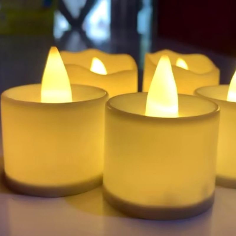 Lilin Elektrik Mini LED Lampu Hias Candle Light Lamp Emergency Dekorasi Kamar Tidur Rumah Kuning Aca