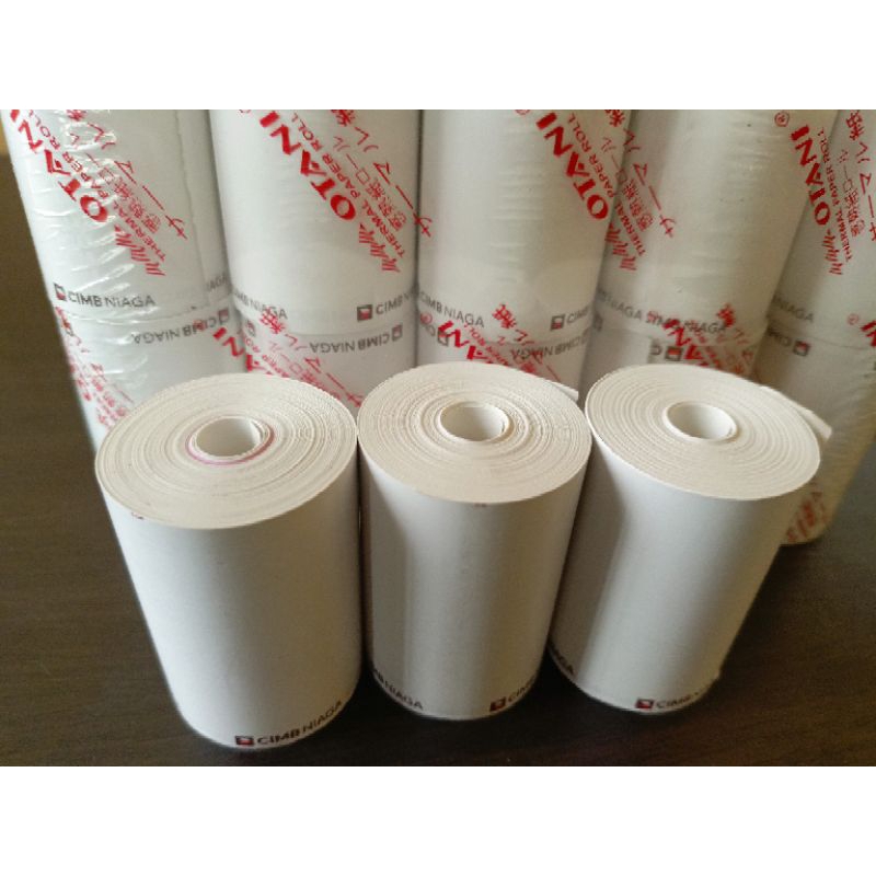 

KERTAS THERMAL 10ROLL LOGO (CIMB) UKURAN 57x40mm