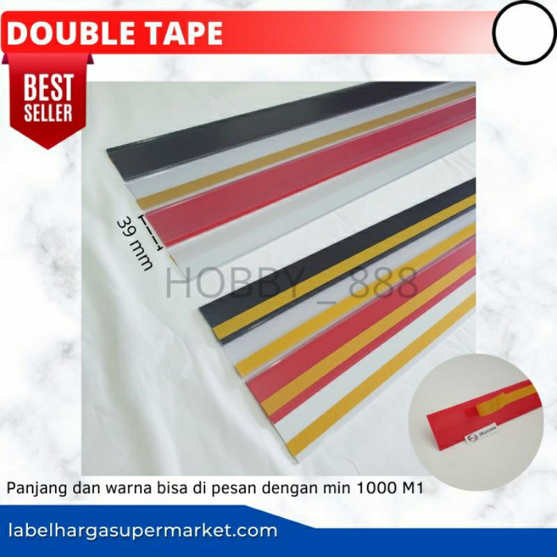 

LABEL HARGA/PRICE TAG/CARD/DATA STRIP/ PRICE RAIL DOUBLE TAPE