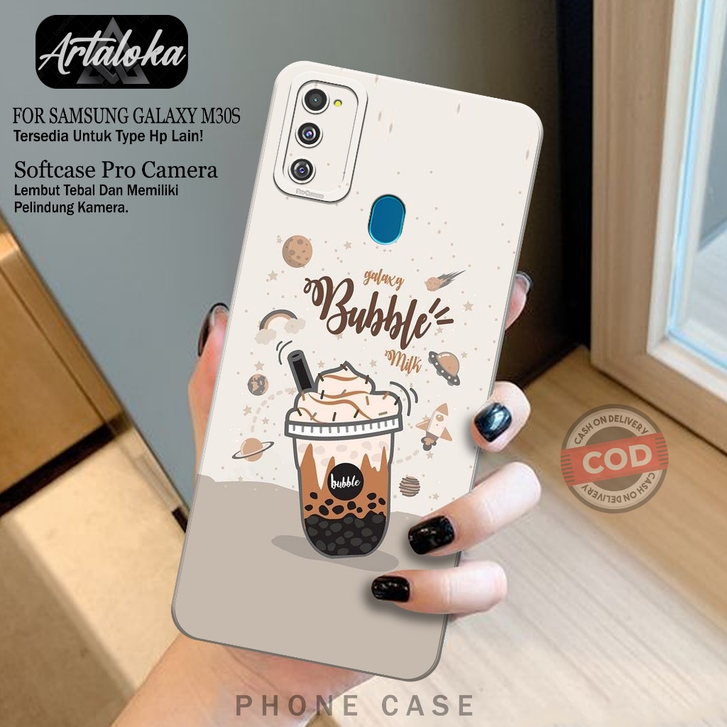 Softcase Hp Samsung Galaxy M30S Fashion Case Boba Case Samsung Galaxy M30S Silikon TPU Pro Camera Ca