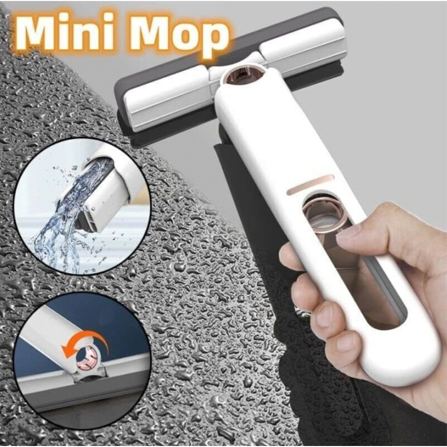 Alat Pel Mini Portable Mop / Kain Pel Spons Busa Penyerap Air Pembersih Ruangan Bathtub Meja Kaca