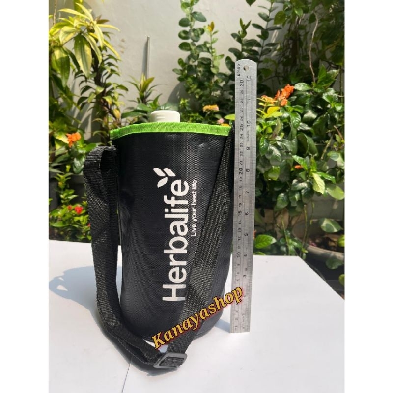 Tas botol bulat logo baru Tas tempat botol tali panjang