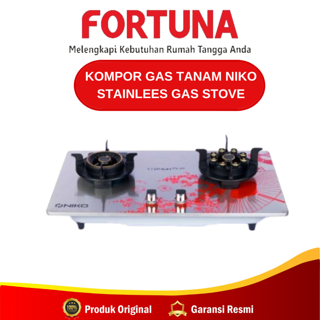 Niko  Kompor Gas Tanam Stainless Gas Stove (Titanium Series)