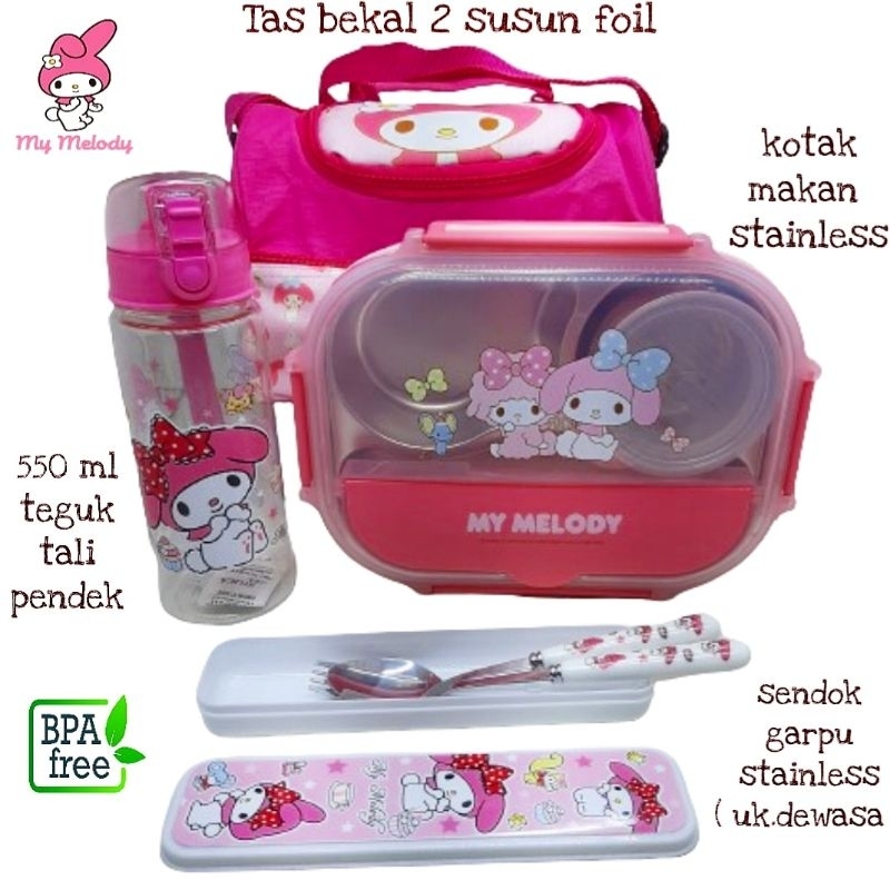 set bekal melody stainless
