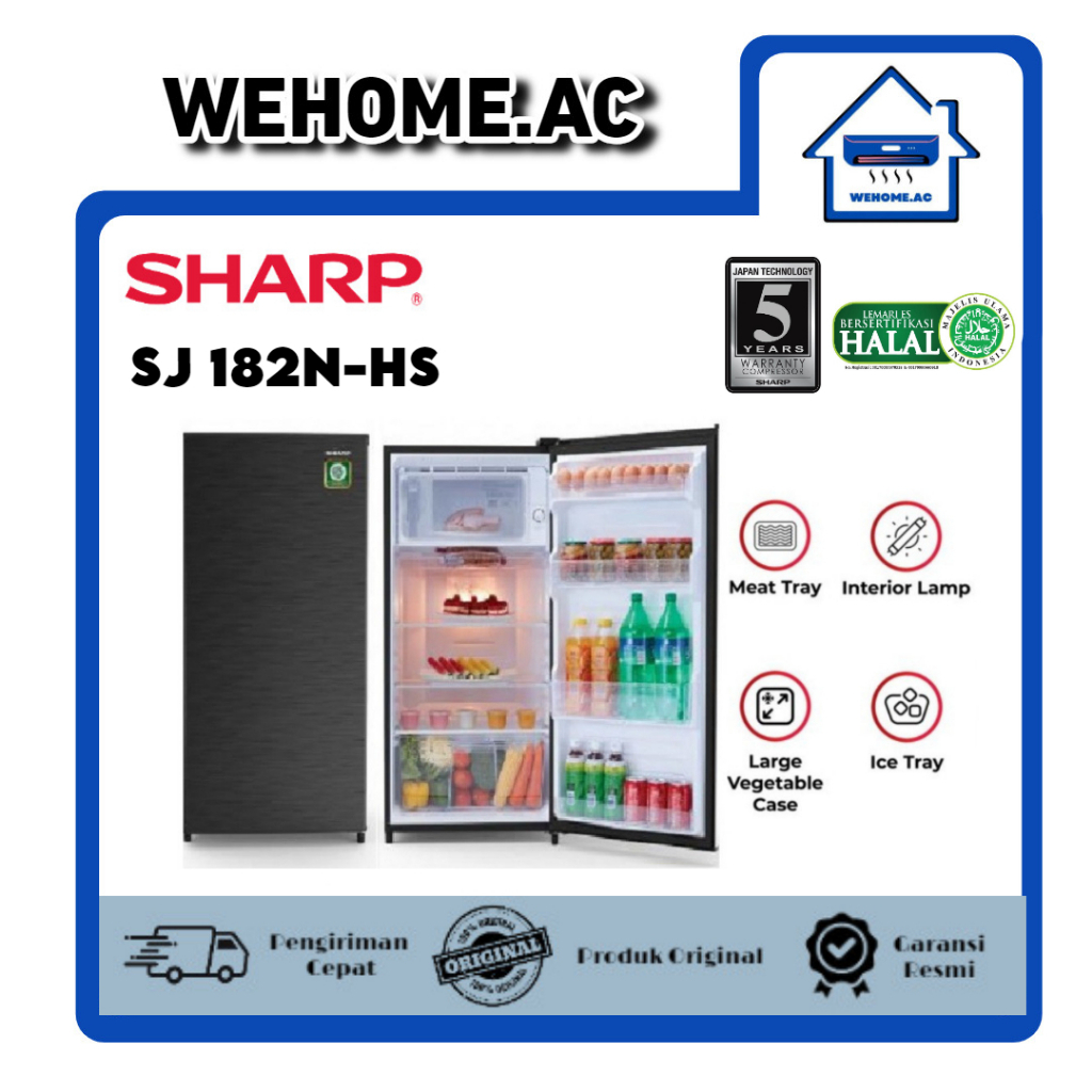 [KARGO] Kulkas Sharp 1 Pintu SJ 162NHS / SJ 182NHS / SJ 192NHS Kulkas 1 Pintu Sharp Lemari Es Sharp 