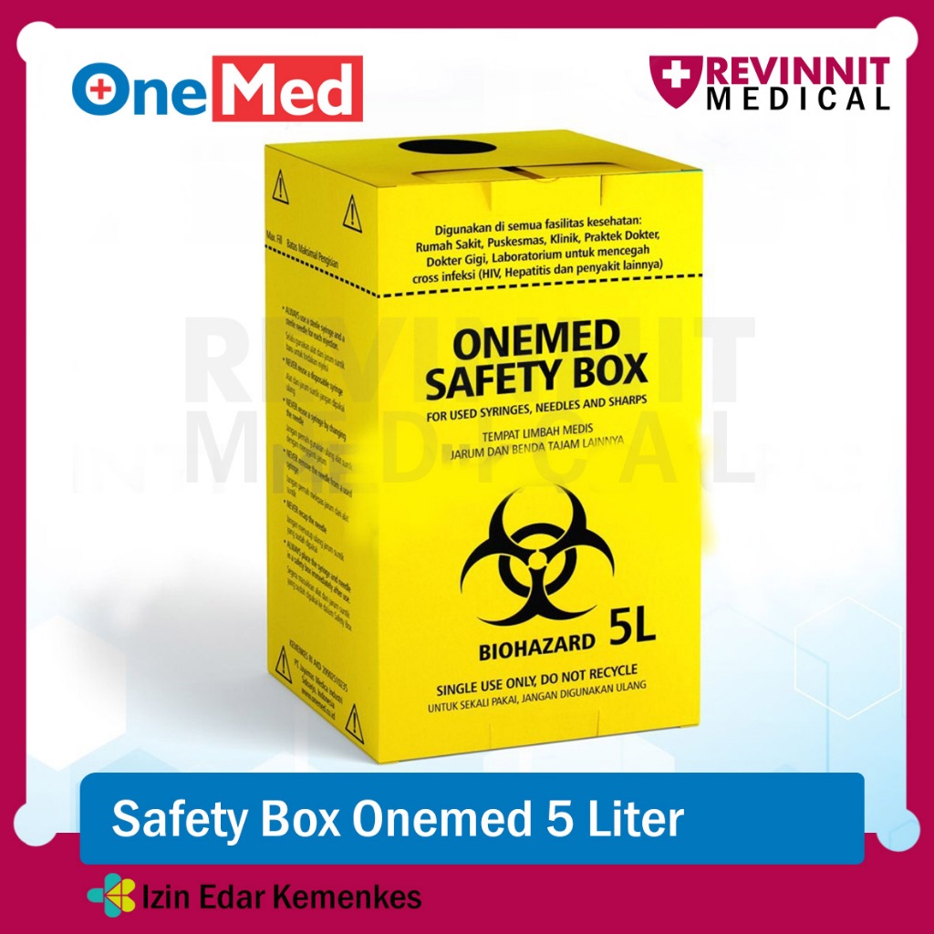 ONEMED - Safety Box 5 Liter | Tempat Sampah Medis