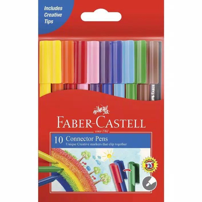 

Connector Pen 10 warna Faber Castell / Spidol Mewarnai kreatif Faber Castell