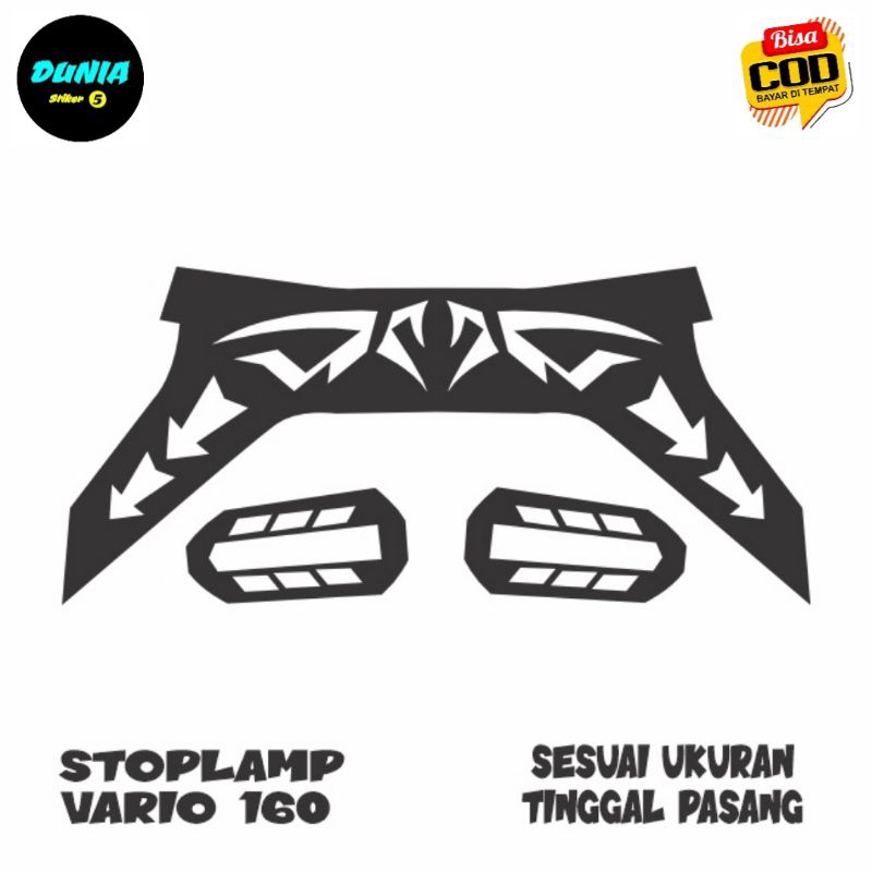 Stiker variasi stoplamp lampu belakang VARIO NEW 160