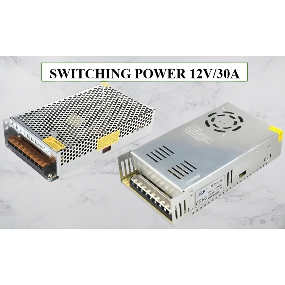 Switching Power 12V 30A PSU SMPS/Adaptor Switching 12V/30A/Travo 12V 30A/Adaptor Jaring/Power Supply