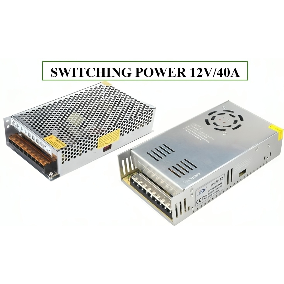 Switching Power 12V 40A PSU SMPS/Adaptor Switching 12V 40A/Travo 12V 40A/Adaptor Jaring/Power Supply