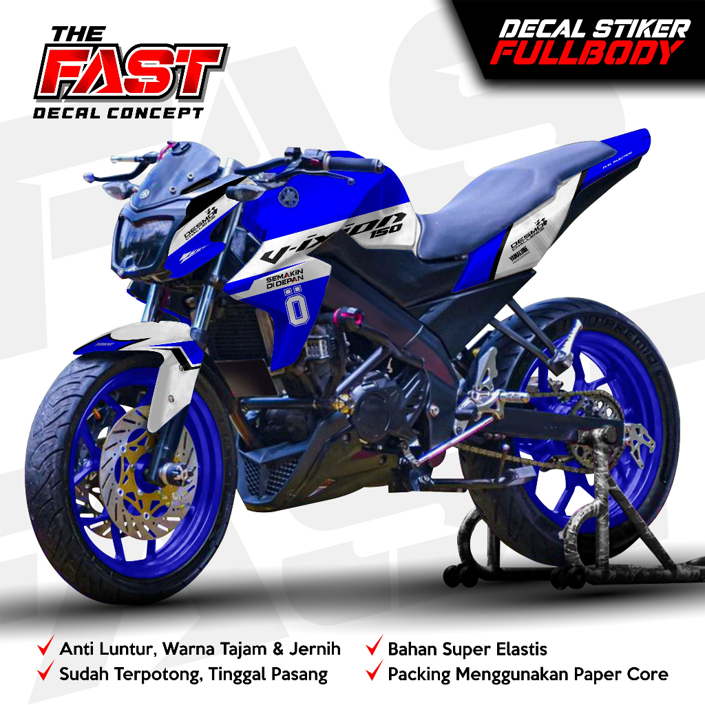 TERBARU Decal Sticker Variasi Fullbody New Vixion NVL - Dekal Stiker Vixion NVL Ohlins Racing - Stik
