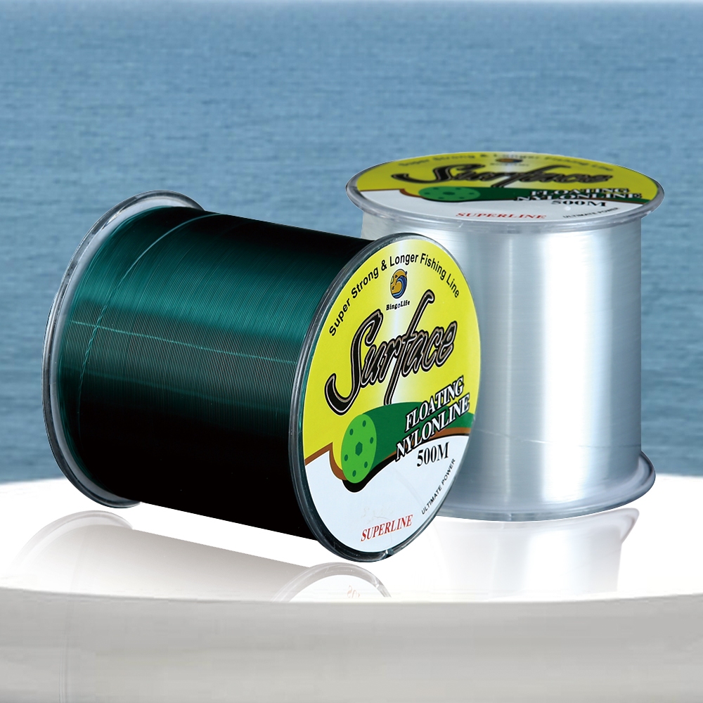 Bingolife Senar Pancing Utama Impor Jerman 500m Senar Pancing Tarik Kuat Senar Nilon Warna Hijau Tra