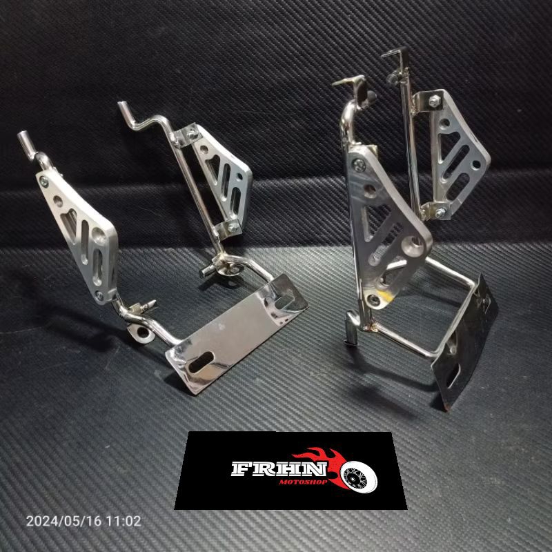 BRAKET KUPINGAN LAMPU TRALIS GL/CB TIGER/MP CNC BESI CHROME