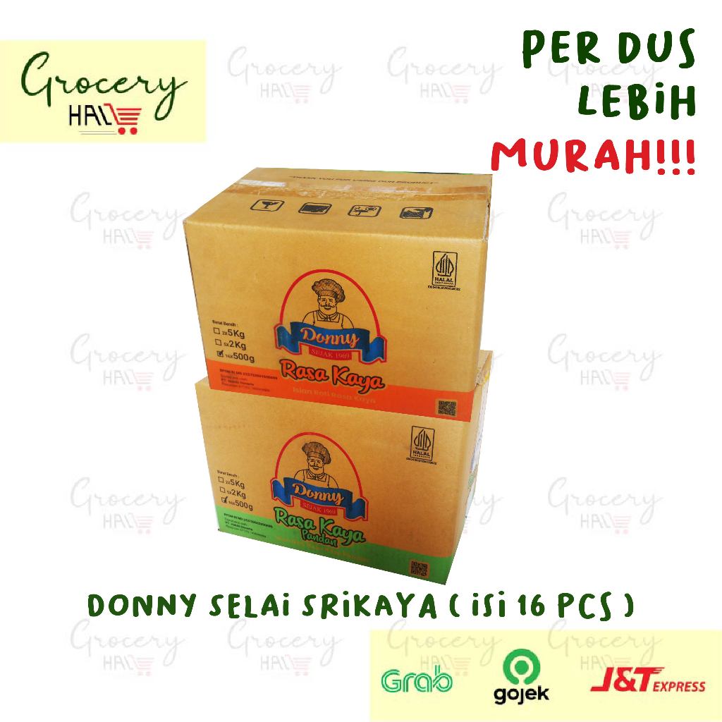 

[ HARGA DUS ] DONNY SELAI SRIKAYA / SRIKAYA PANDAN 500 GRAM 1 DUS ISI 16 PCS