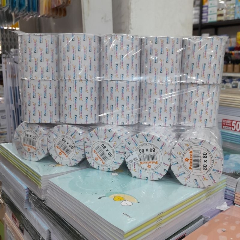 

Isi 10 Kertas Thermal Printech 80 x 80 / Kertas Struk Kasir 80 x 80