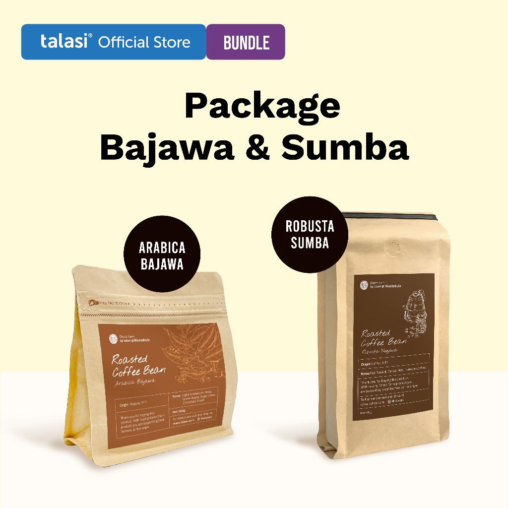 

Package Coffe Beans Blend Arabica Bajawa 200g & Robusta Weejewa 400g