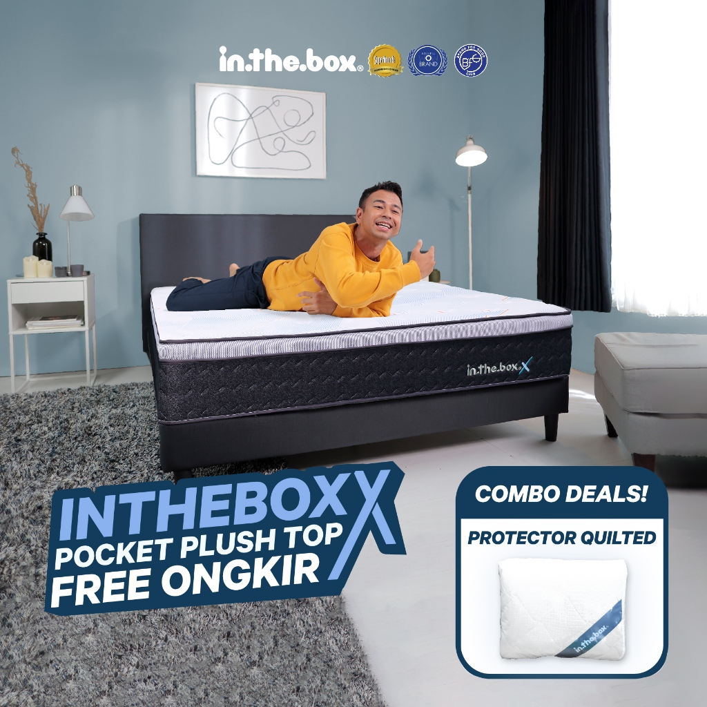 Bundle Kasur Springbed INTHEBOX X & MP Quilted - Gratis Bantal  | Ukuran 90x200cm,100x200cm,120x200c
