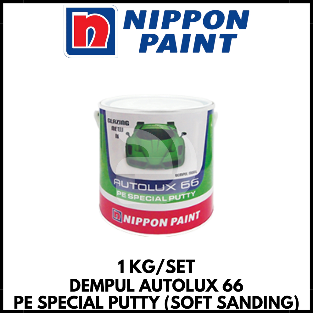 Dempul Mobil Autolux 66 PE Spesial Putty (Soft Sanding) Kaleng 1Kg/Set